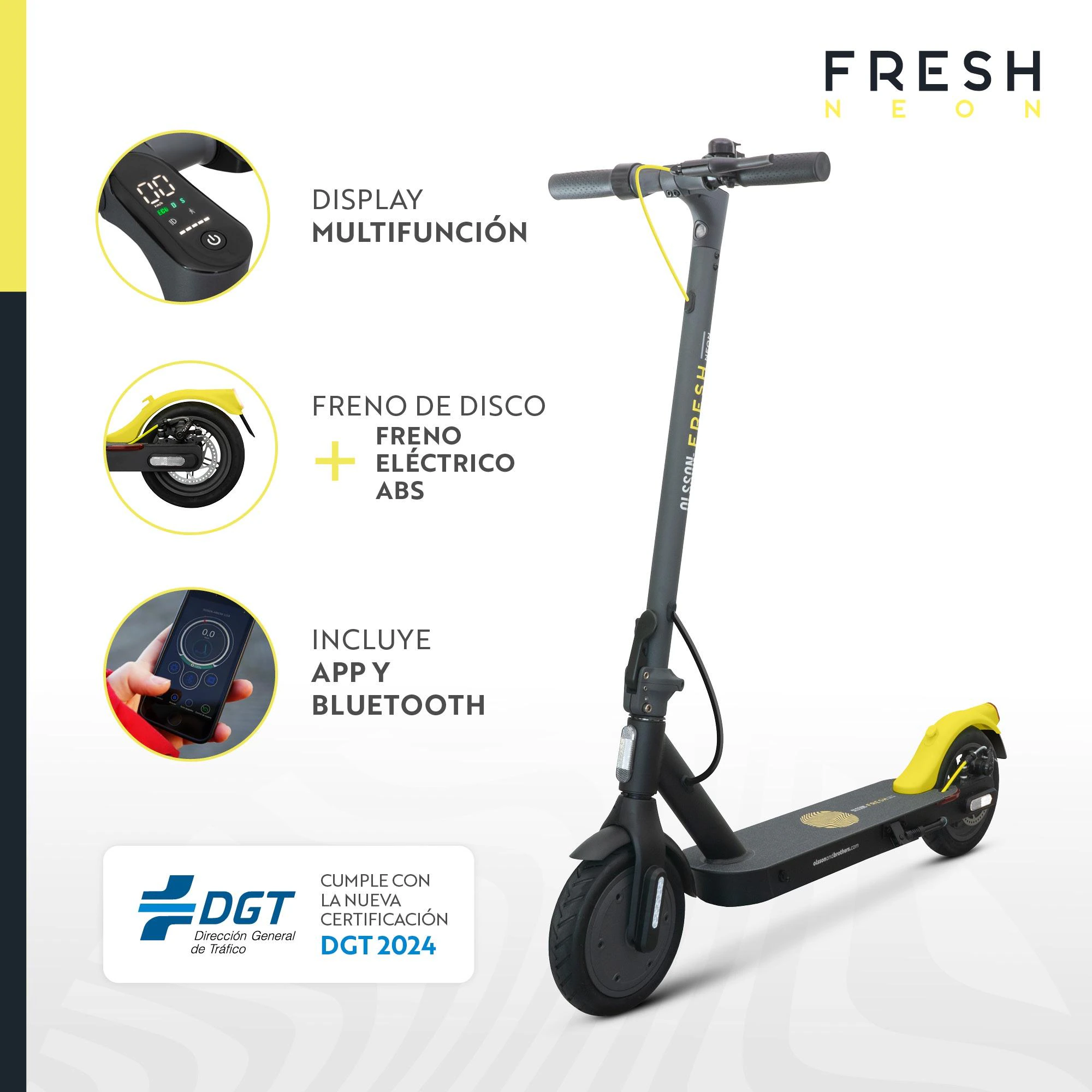 Thumbnail 1 de Olsson Brothers Patinete Eléctrico Olsson Fresh Neon ⚡