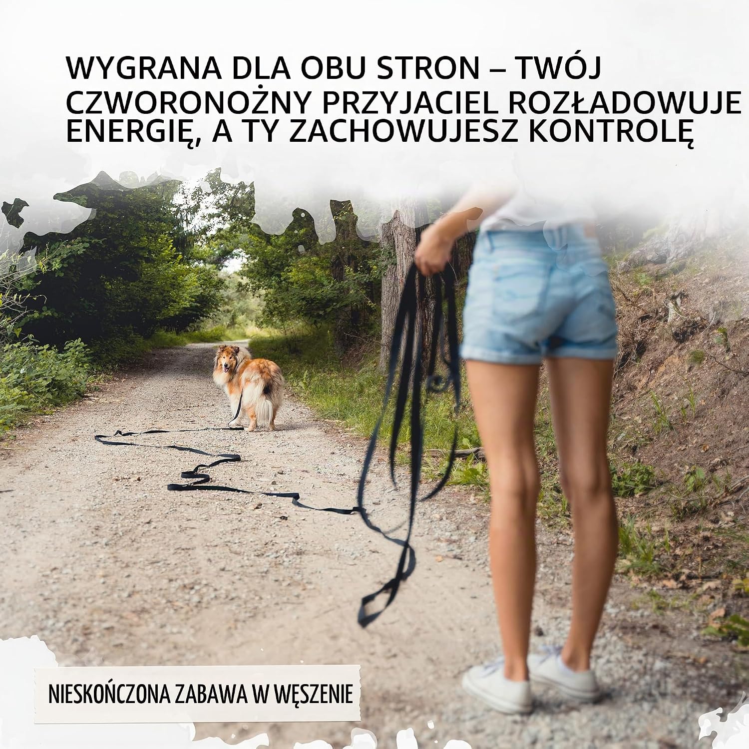 Detalle 2 de Rudelkönig smycz treningowa dla psa 5 m z nylonu, wyściełanym uchwytem i karabińczykiem