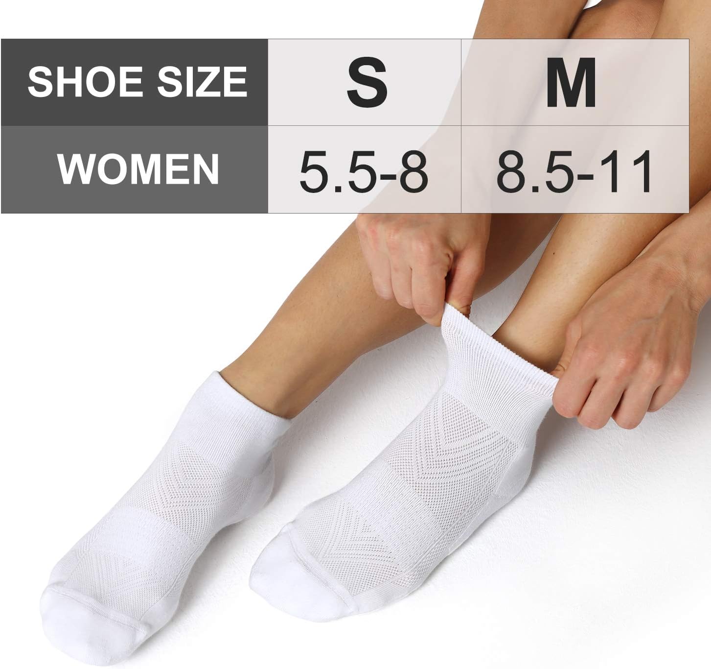 Thumbnail 2 de CS CELERSPORT 6 Pairs Women's Running Ankle Socks – Cushioned, Breathable, Seamless Toe