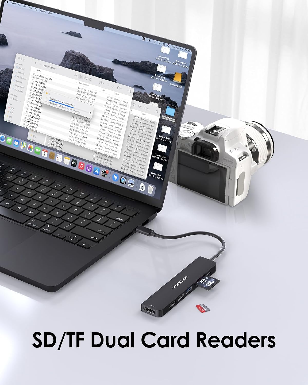 Detalle de LENTION CE18 USB C Hub 100W PD