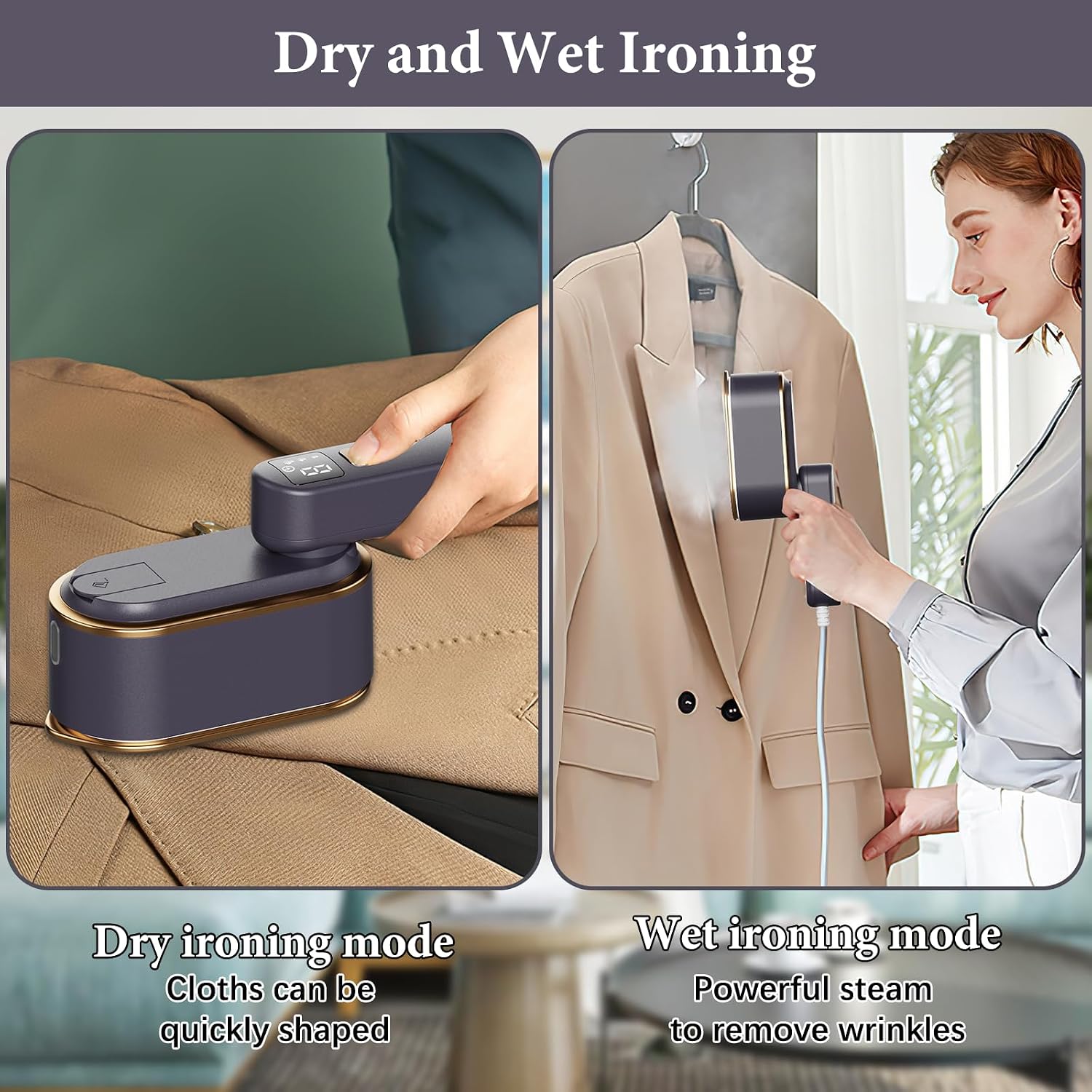 Detalle 2 de Steam Iron Travel Steamer with LCD Screen