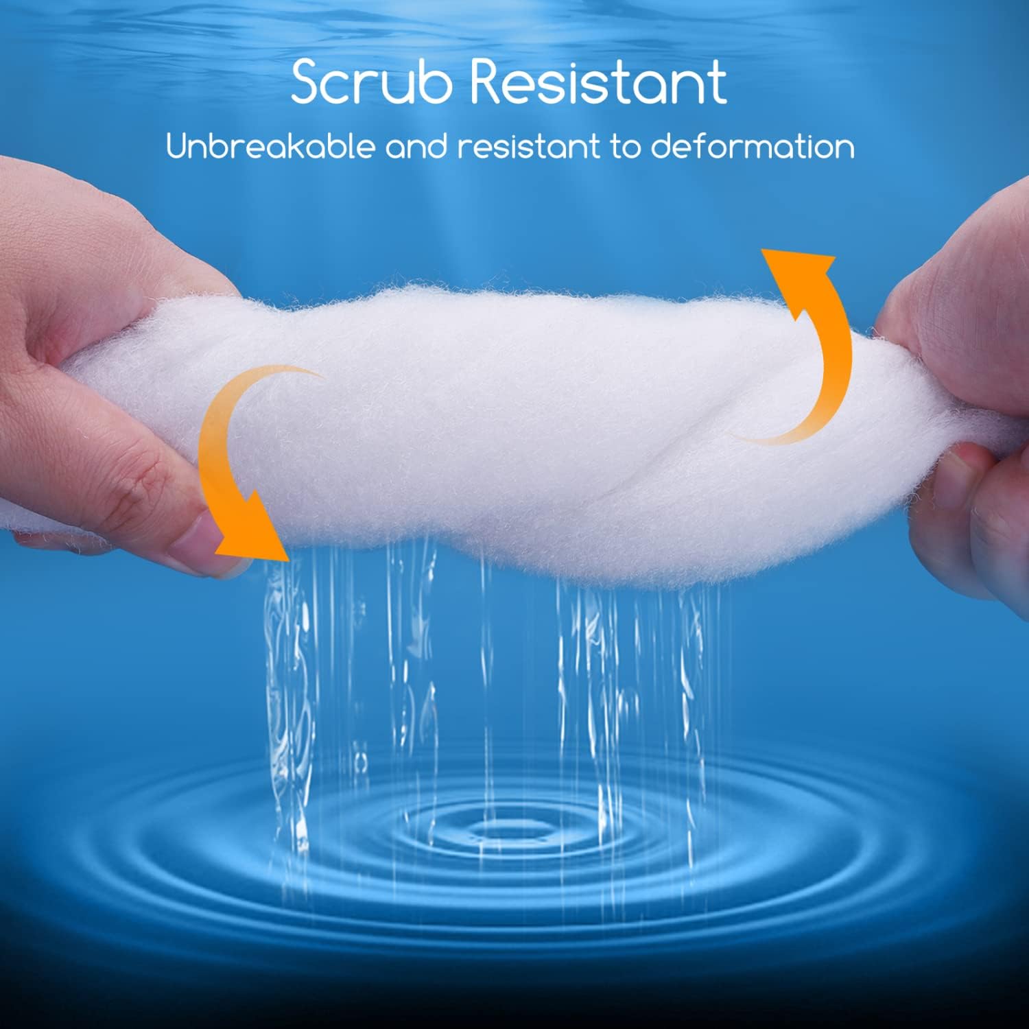 Thumbnail 2 de Nobleza filtro in cotone bianco per acquario, alta densità di spugna filtrante (L60×W30×H2,5 cm) tagliabile su misura