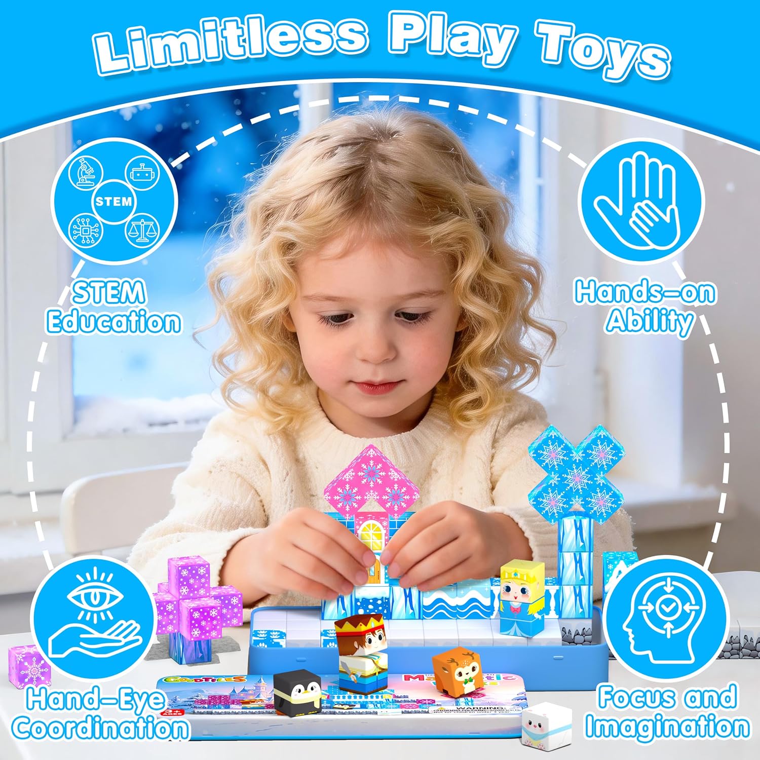 Detalle 2 de Goodtiles Magnetic Building Blocks, 40-Piece Set
