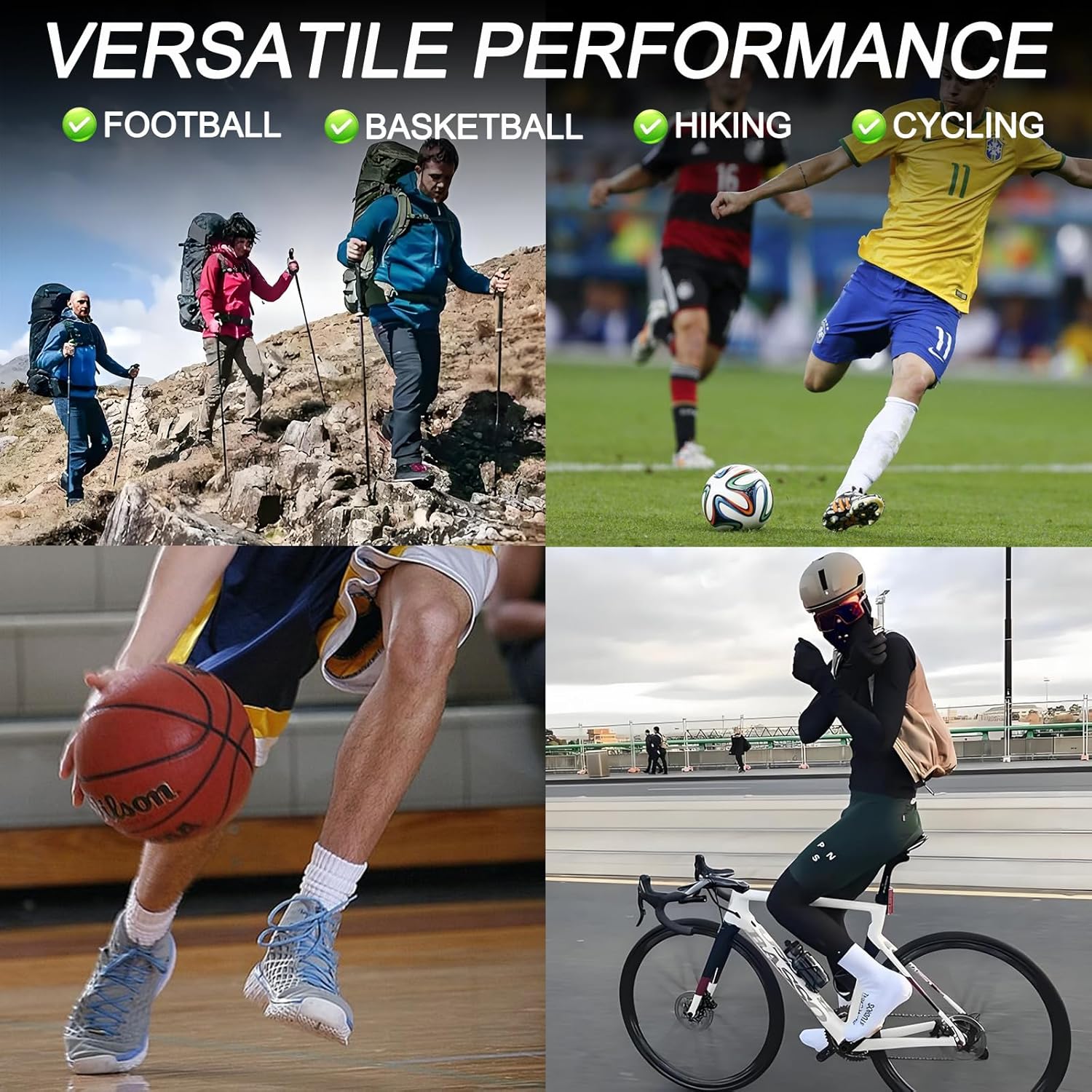 Thumbnail 5 de OnseToday 3 Pairs Non-Slip Football Socks – Grip, Comfort and Breathability for Soccer and Training