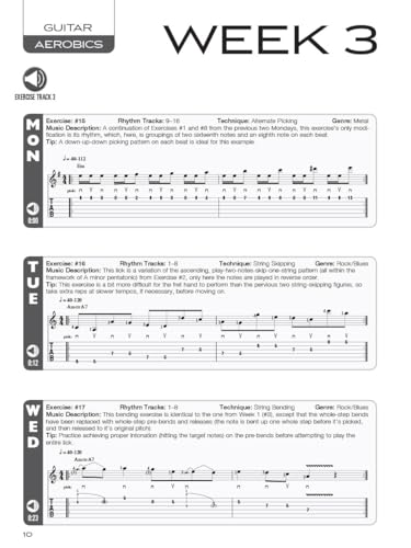 Thumbnail 7 de Guitar Aerobics: 52 semanas de ejercicios diarios para desarrollar y mantener la técnica de guitarra — Hal Leonard