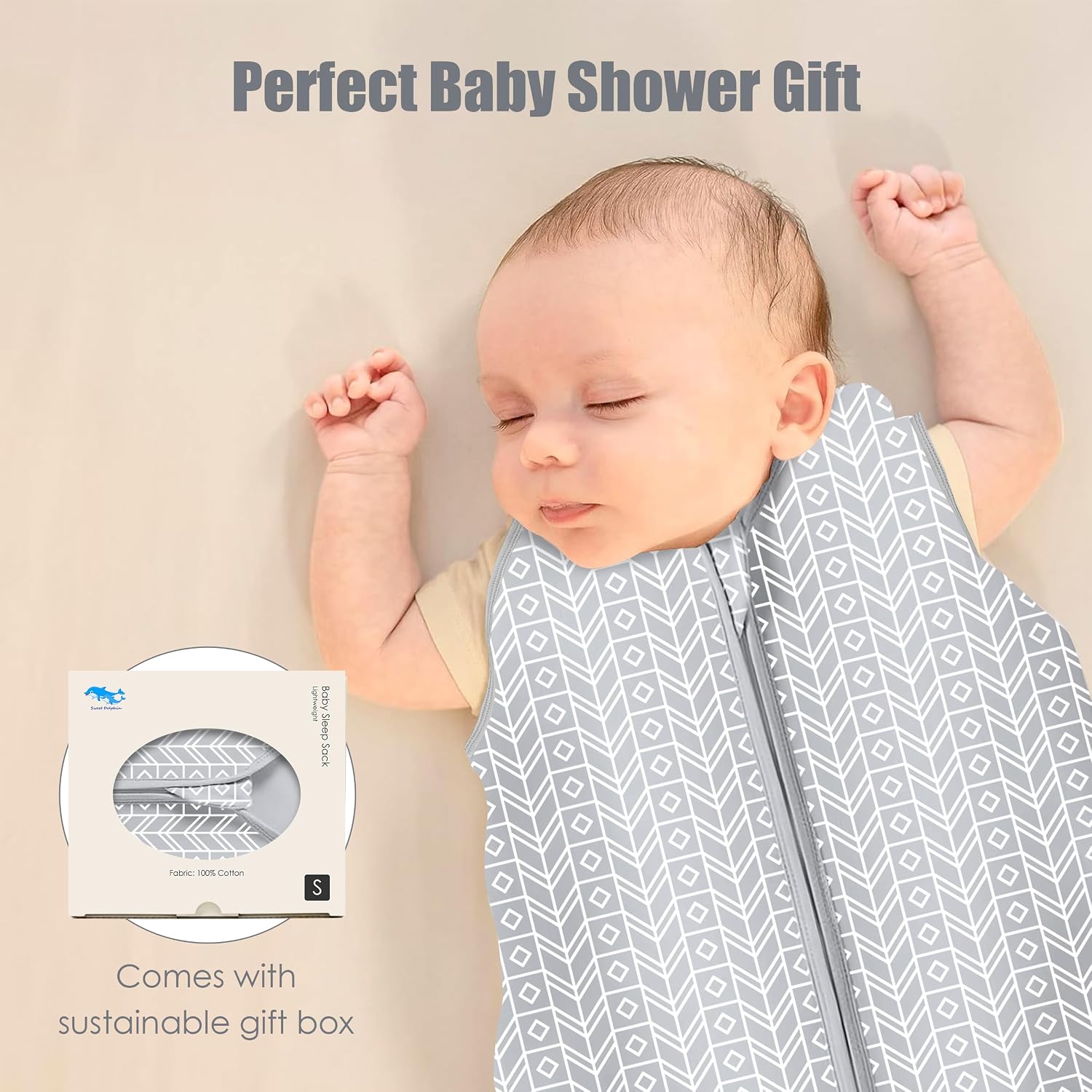 Detalle 2 de SWEET DOLPHIN Baby Sleep Sack 0-6 Months