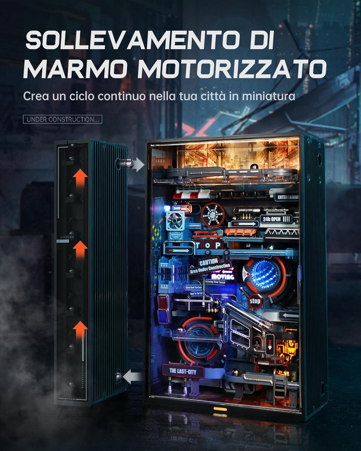 Thumbnail 1 de ROBOTIME Puzzle 3D MR01S “Last City” con piste per biglie e luci LED dinamiche