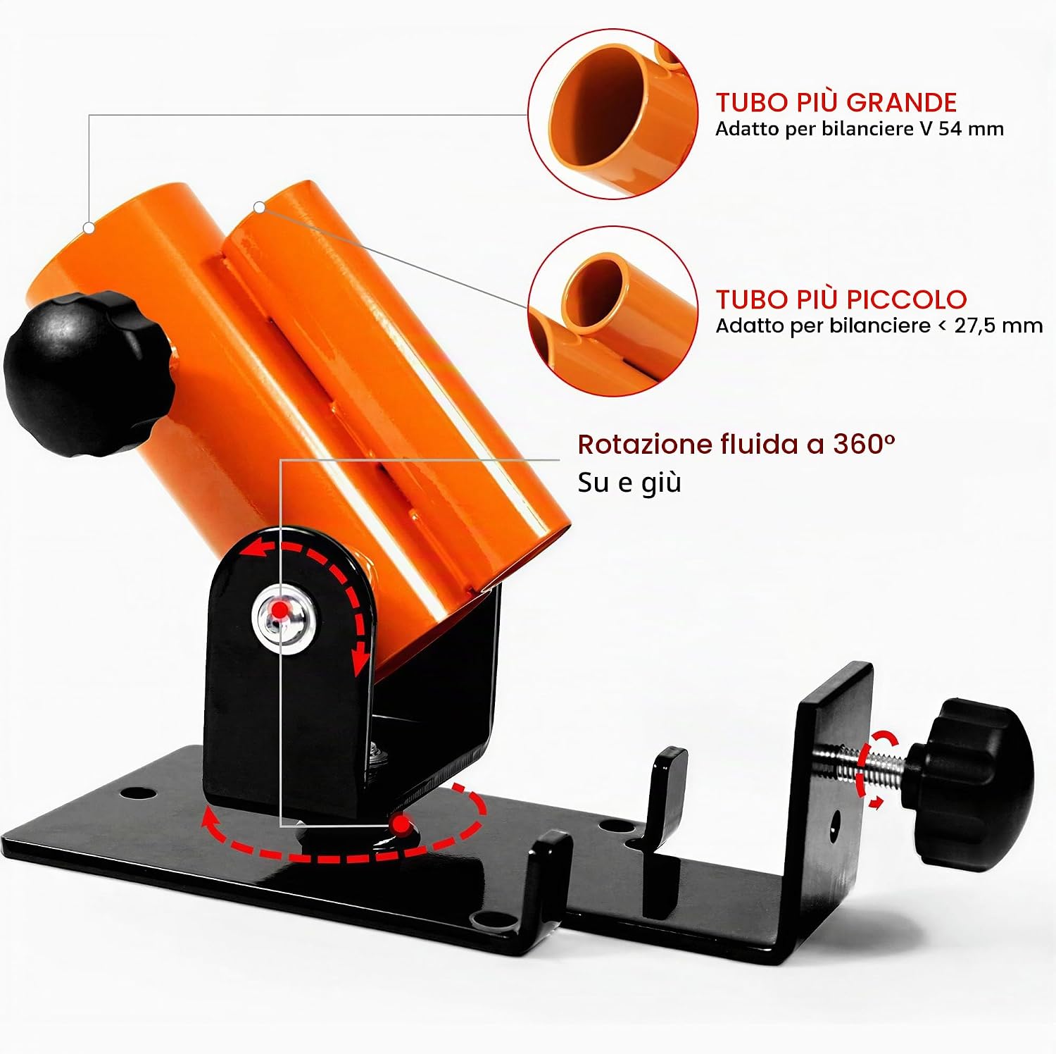 Detalle de Yes4All Deluxe T Bar Row Platform Landmine Attachments – 360° Swivel e installazione semplice, compatibile con barre 1'' e Olimpiche 2