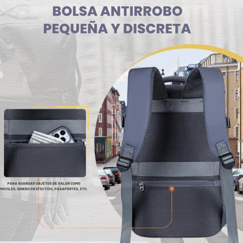 Detalle de Mochila de cabina VMIKIV 24L (40x30x20 cm) para Ryanair: organizada, ligera y con seguridad