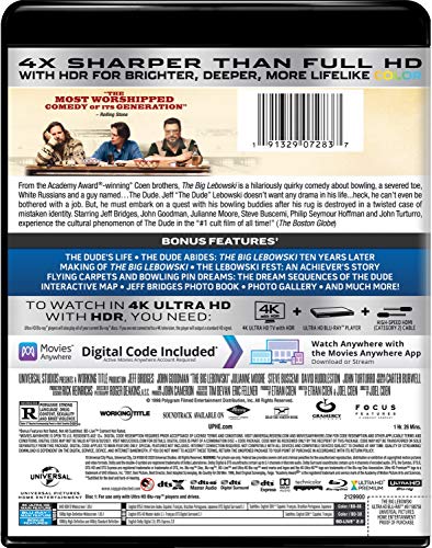 Detalle de The Big Lebowski - 20th Anniversary Edition 4K Ultra HD + Blu-ray + Digital