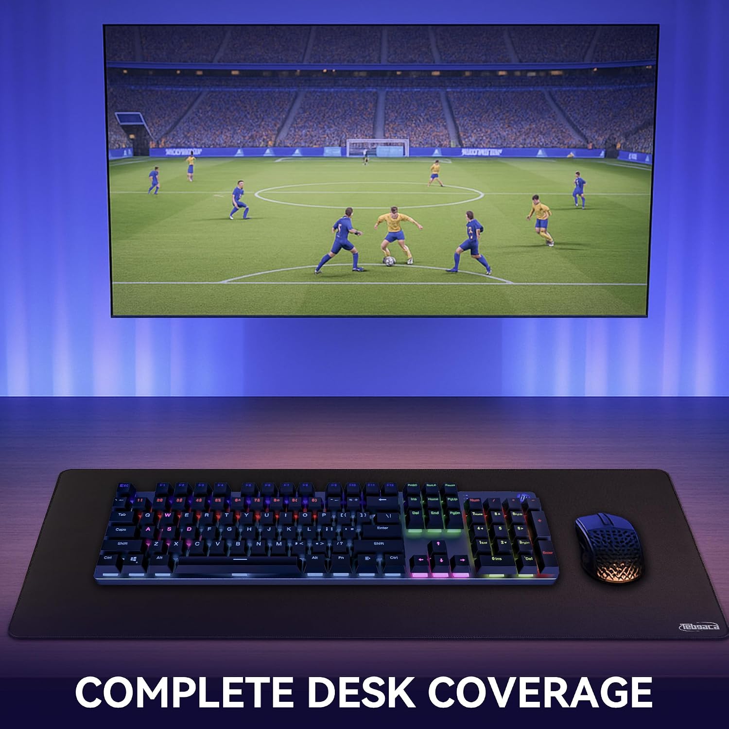 Thumbnail 1 de Tebgaca Gaming Mauspad 900x400mm XXL – Großformat, rutschfest und wasserdicht