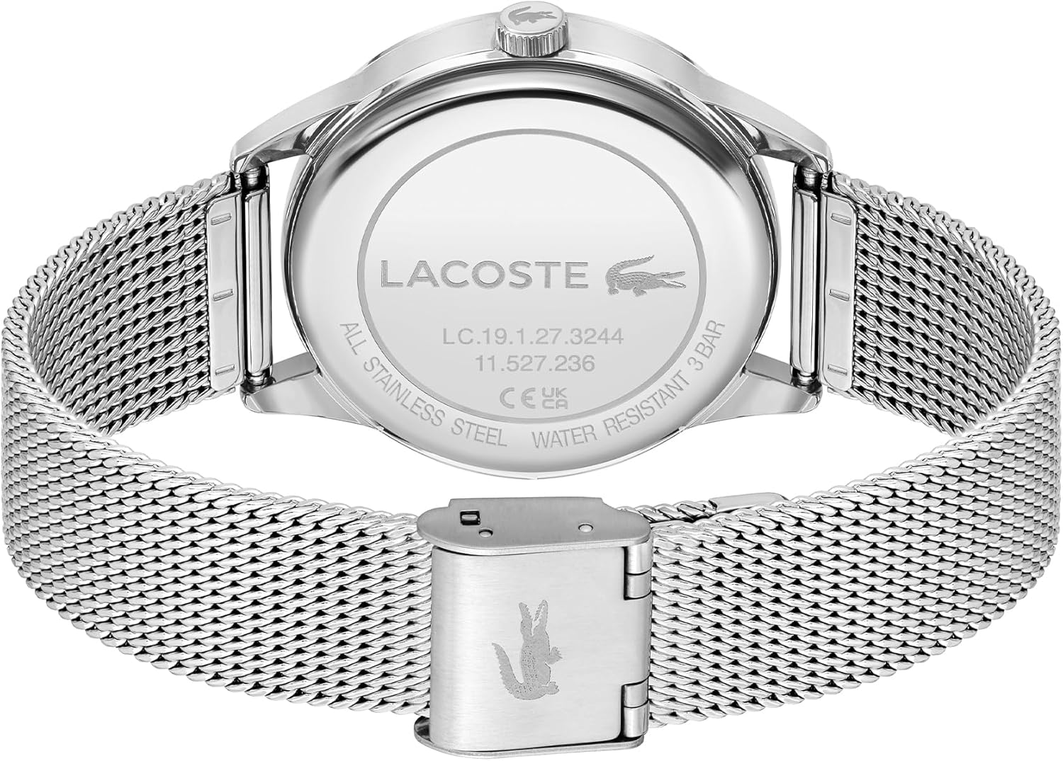 Thumbnail 2 de Lacoste Analog Quarzuhr LADYCROC Damen 2001259 mit silbernem Edelstahl-Meshband