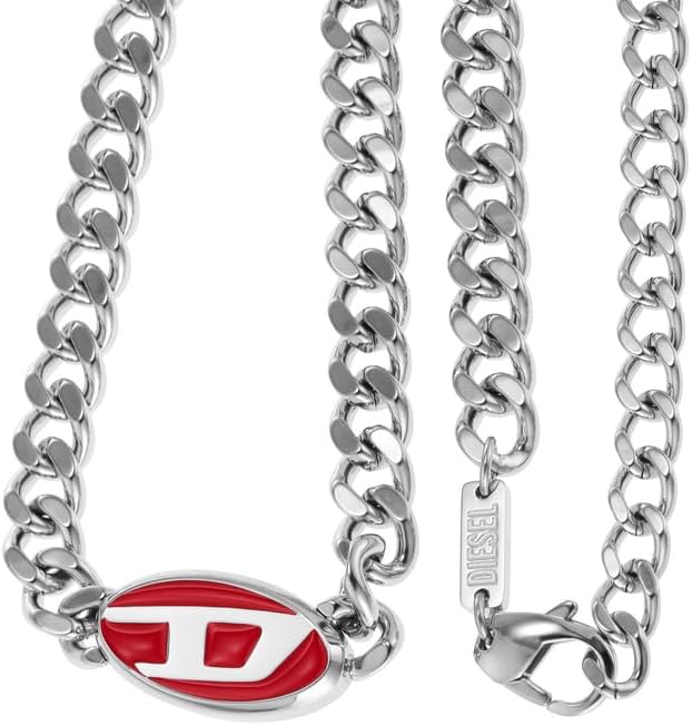 Thumbnail 2 de Collana a catena uomo Diesel bicolore in acciaio inox con chiusura a moschettone