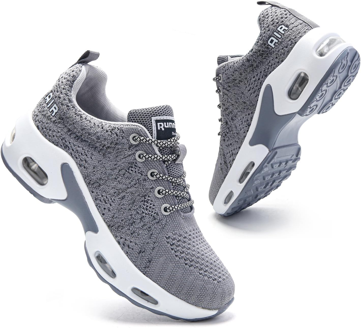 Detalle de Mjxwem Women Trainers: Air Cushion Running Shoes with Arch Support and Memory Foam