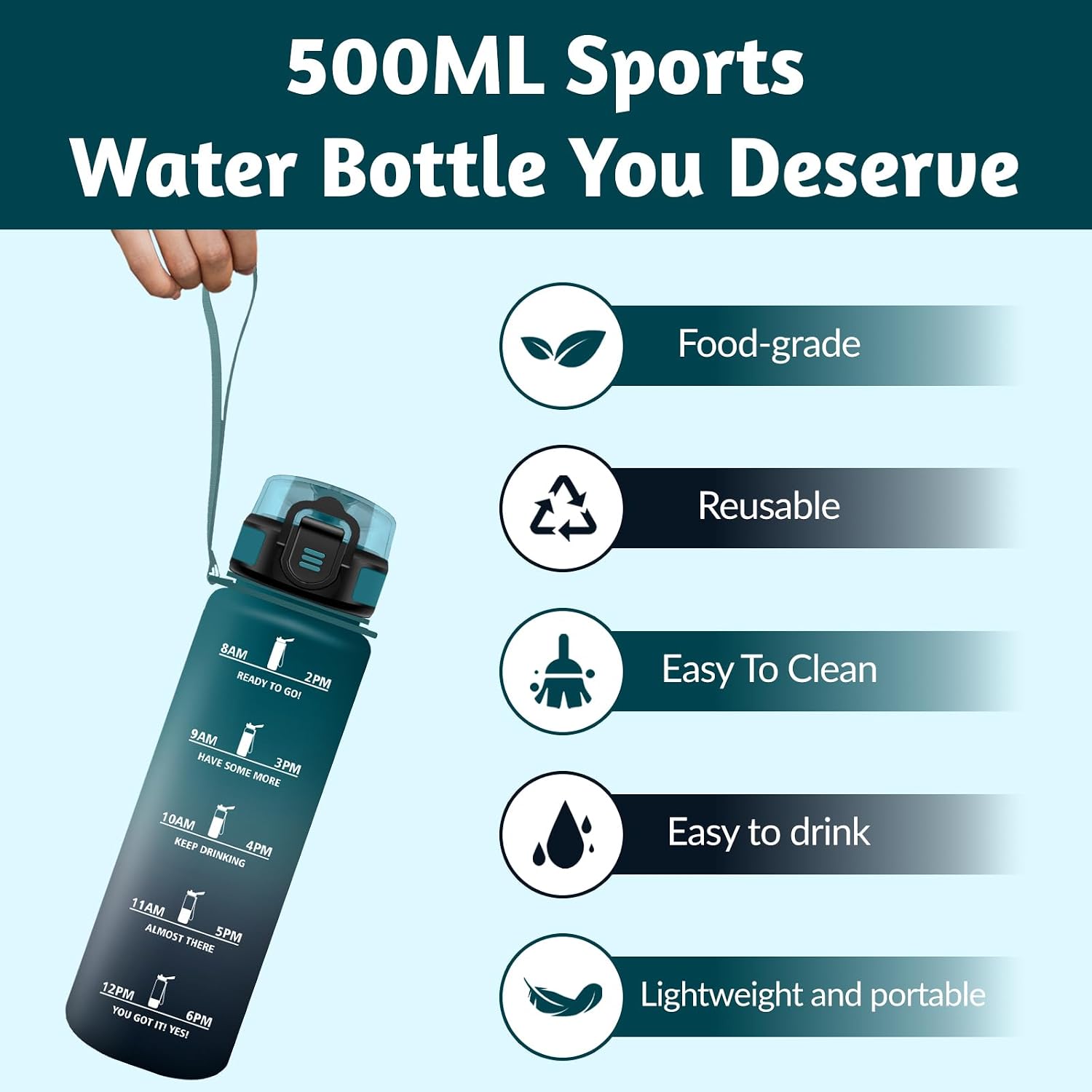 Thumbnail 5 de HoneyHolly Gourde 500 ml pour sport 🥤