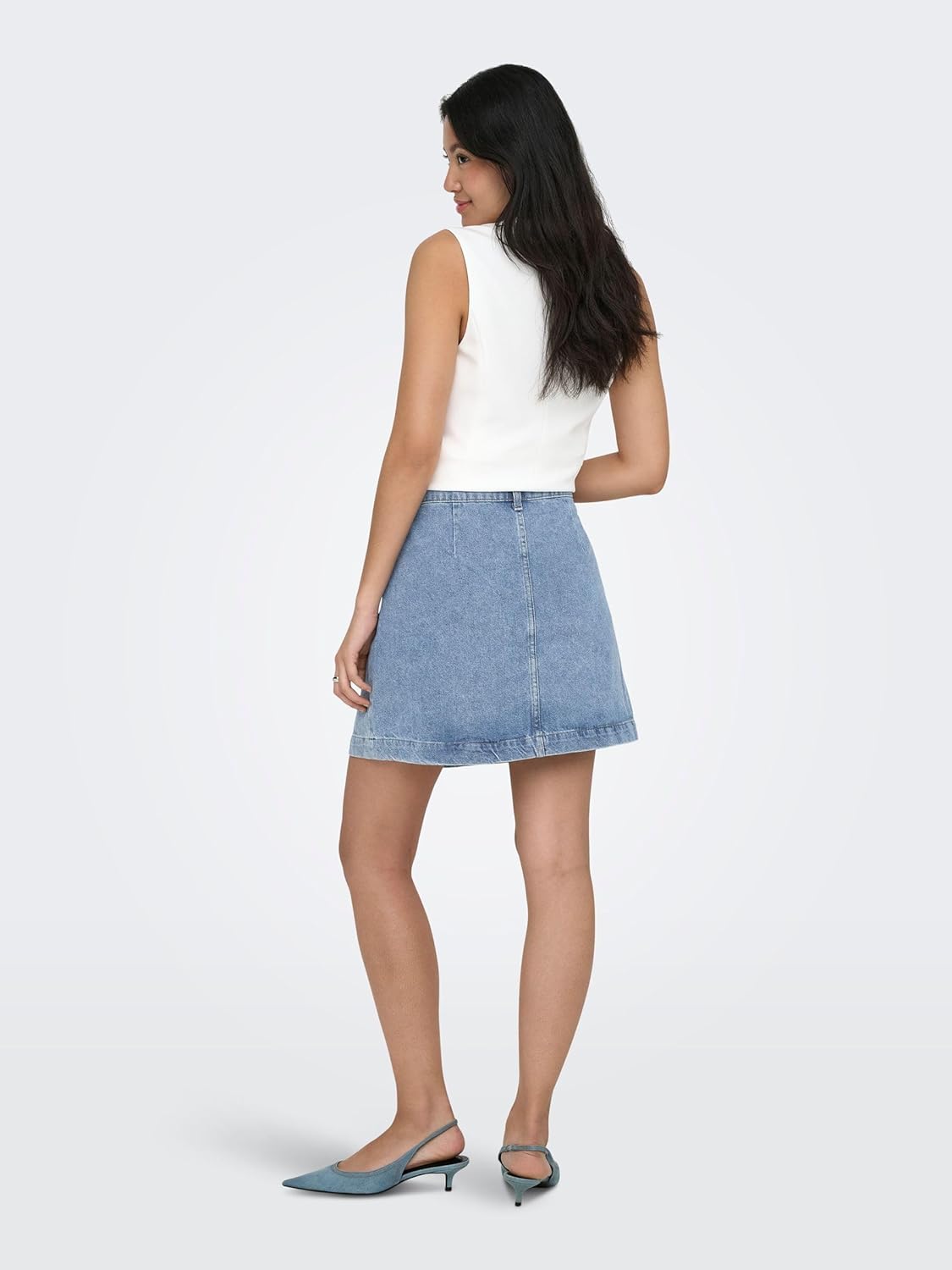 Detalle 2 de Only Onlamazing Global Hw Cord Skirt PNT Noos Femme — Jupe en denim taille haute 100% coton
