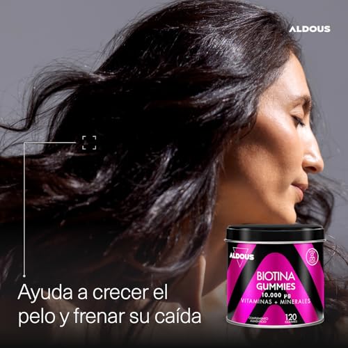 Thumbnail 7 de Biotina 120 Gominolas 10.000mcg de Aldous Bio: cabello, piel y uñas con sabor a cereza