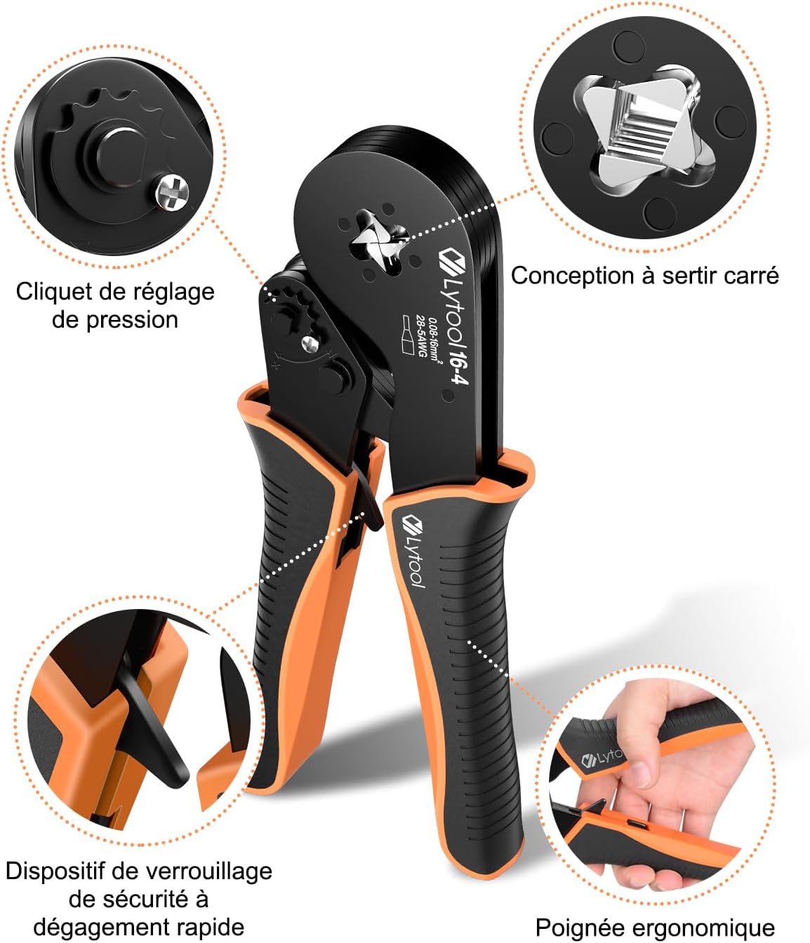 Detalle 2 de Lytool Pince-à-Sertir 0,08-16 mm² 🛠