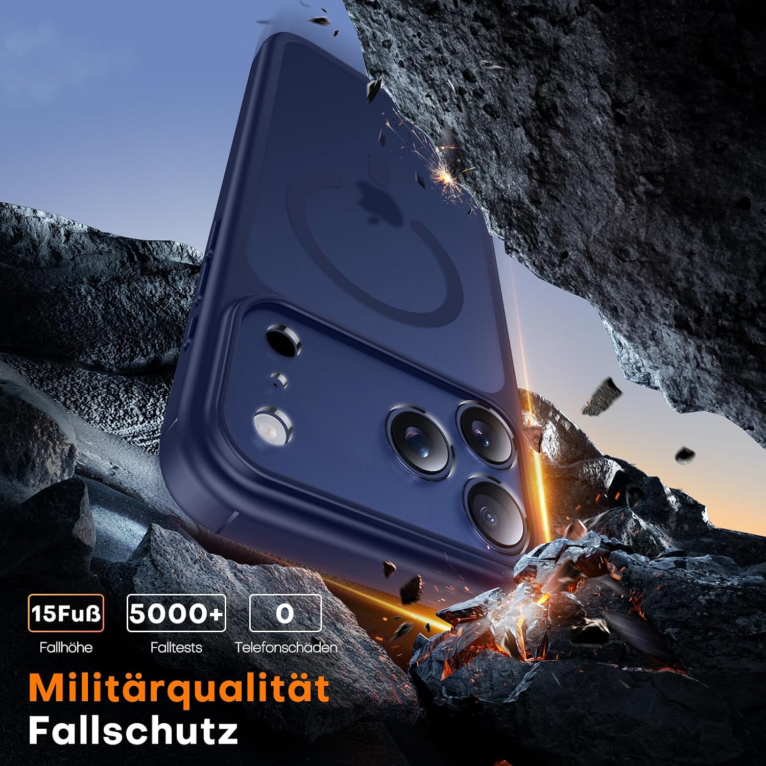 Detalle 2 de TAURI iPhone 17 Pro Max Hülle 6,9" Stoßfest