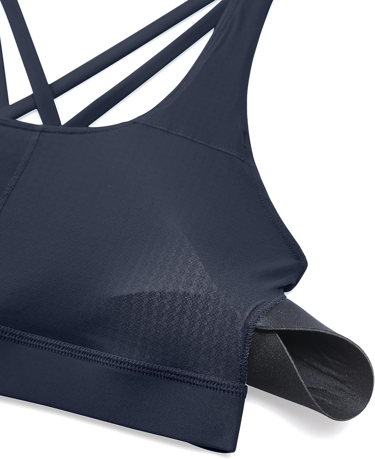 Thumbnail 4 de CRZ YOGA Femme Dos Croisé Soutien-Gorge de Sport Yoga Fitness, coussinets amovibles et sans armature