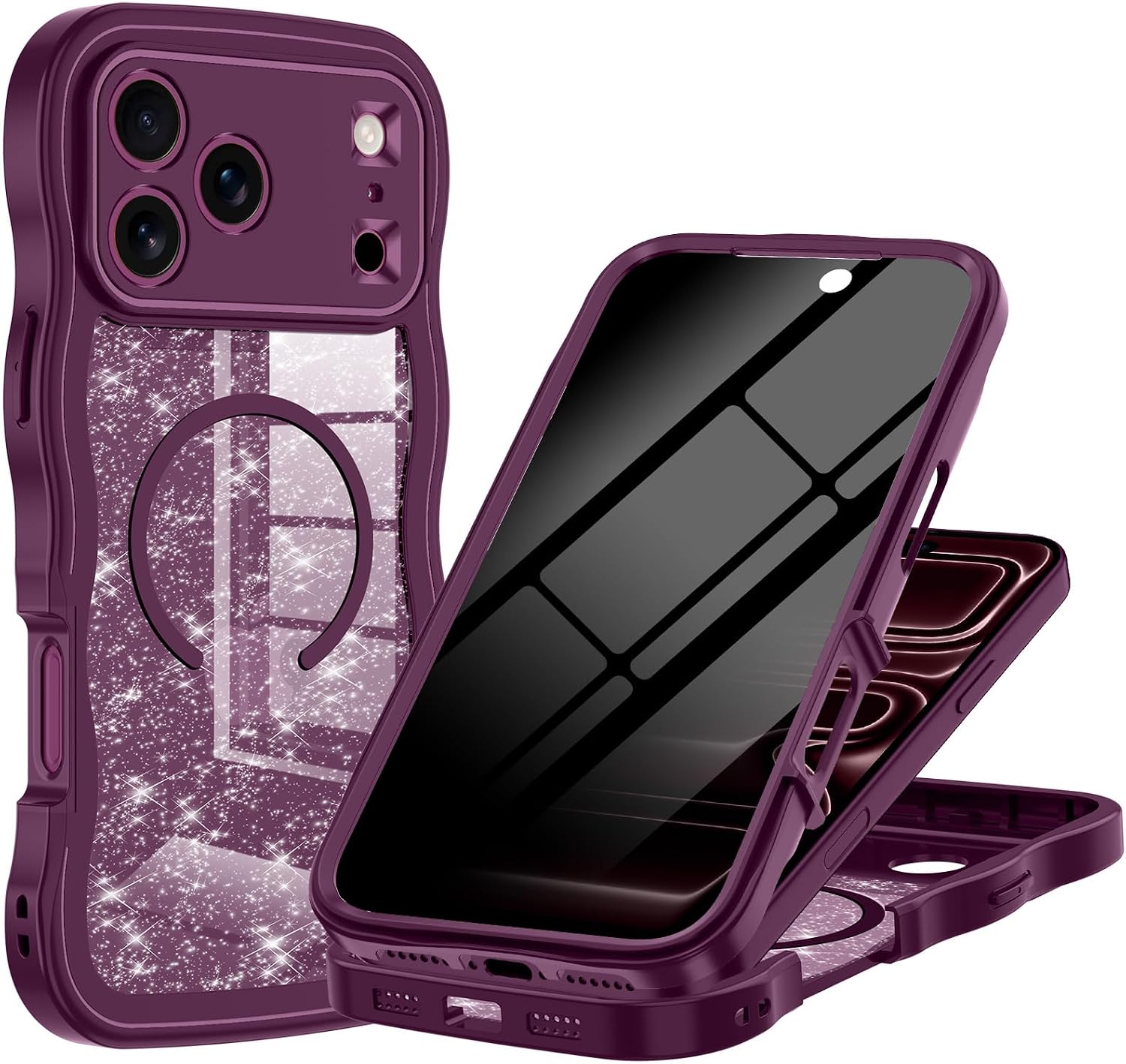 Detalle de Hekodonk HC1045-05 Case for iPhone 17/18 Pro Max, Privacy Screen, MagSafe