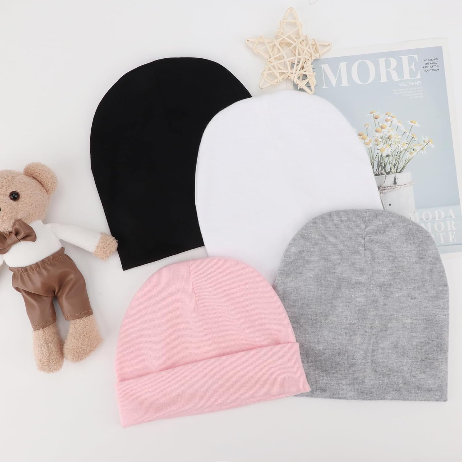 Thumbnail 6 de DRESHOW 4-piece baby beanie set (newborn to toddler) in a cotton & spandex knit