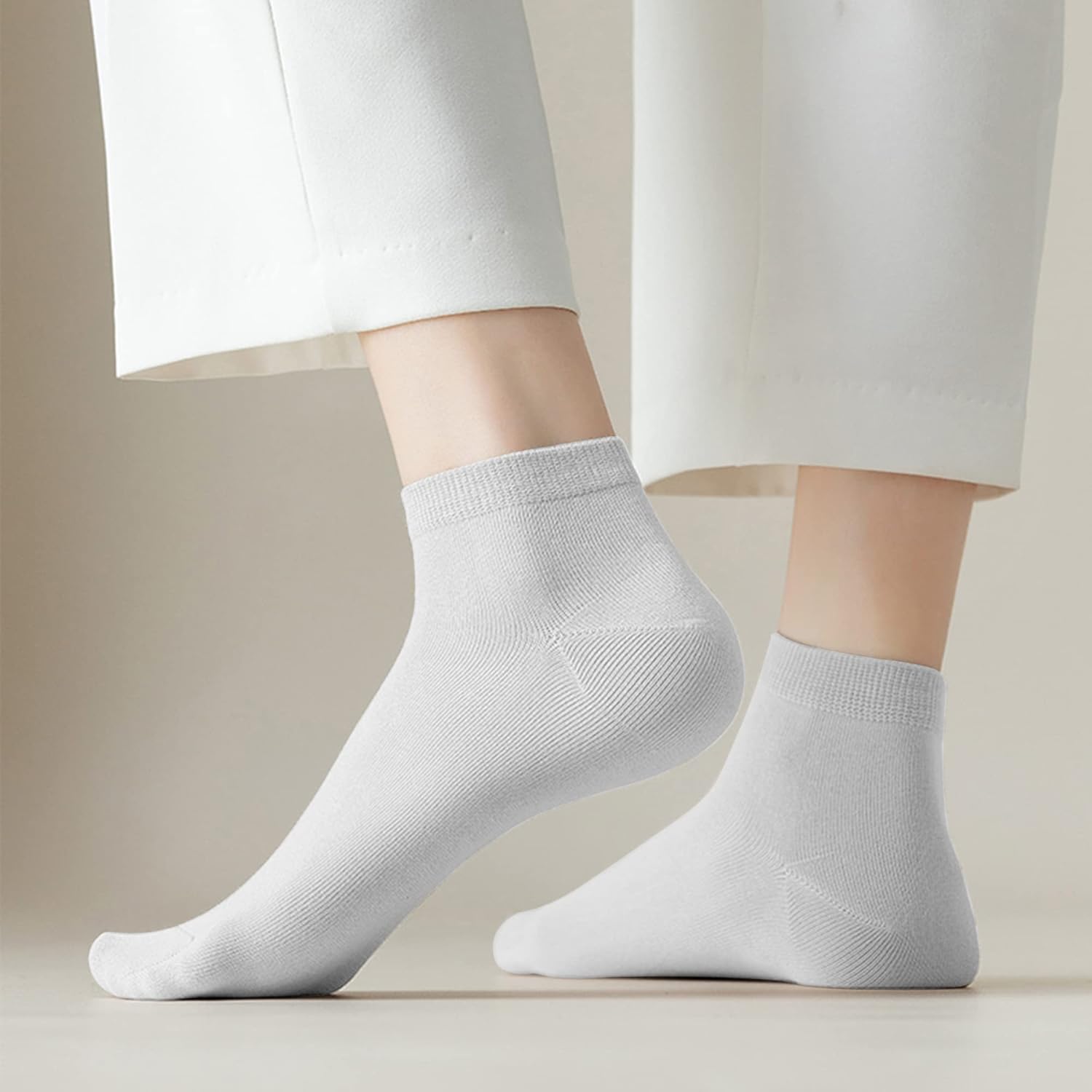 Thumbnail 1 de L&K-II Lot de 12 chaussettes basses socquettes femme multicolores en coton