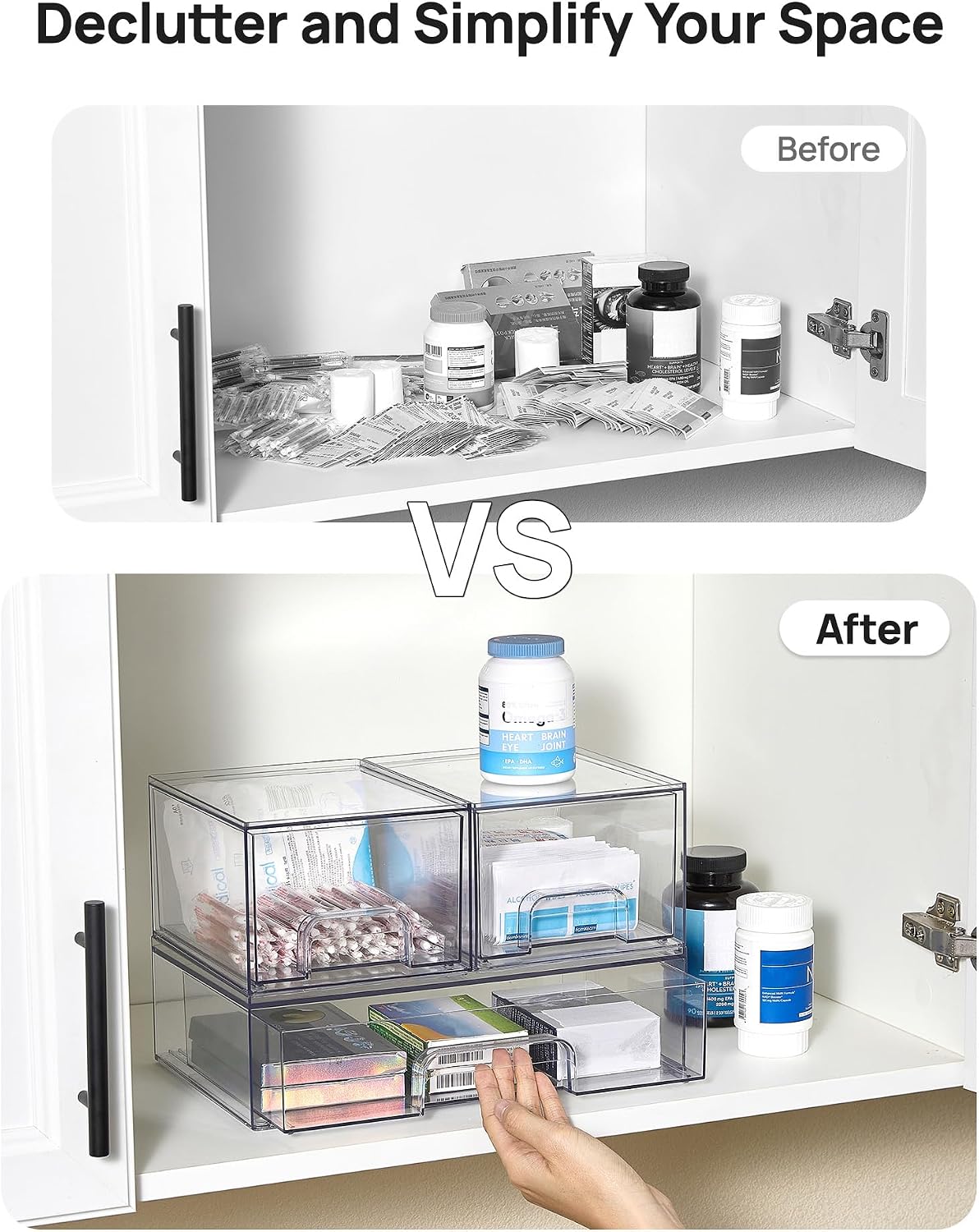 Thumbnail 4 de Vtopmart Drawer Organizers, Plastic