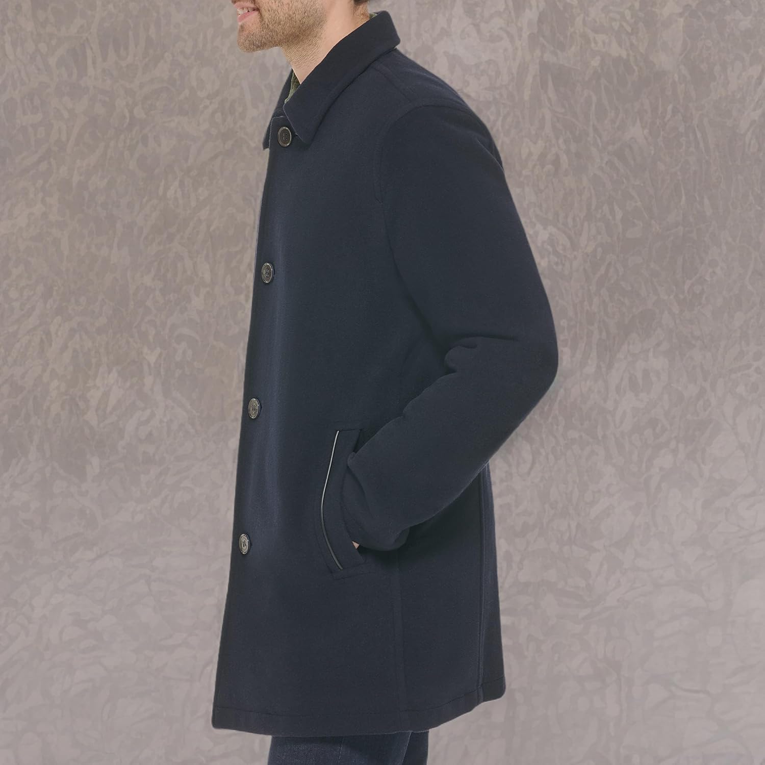 Thumbnail 4 de Cole Haan Wool Plush Car Coat