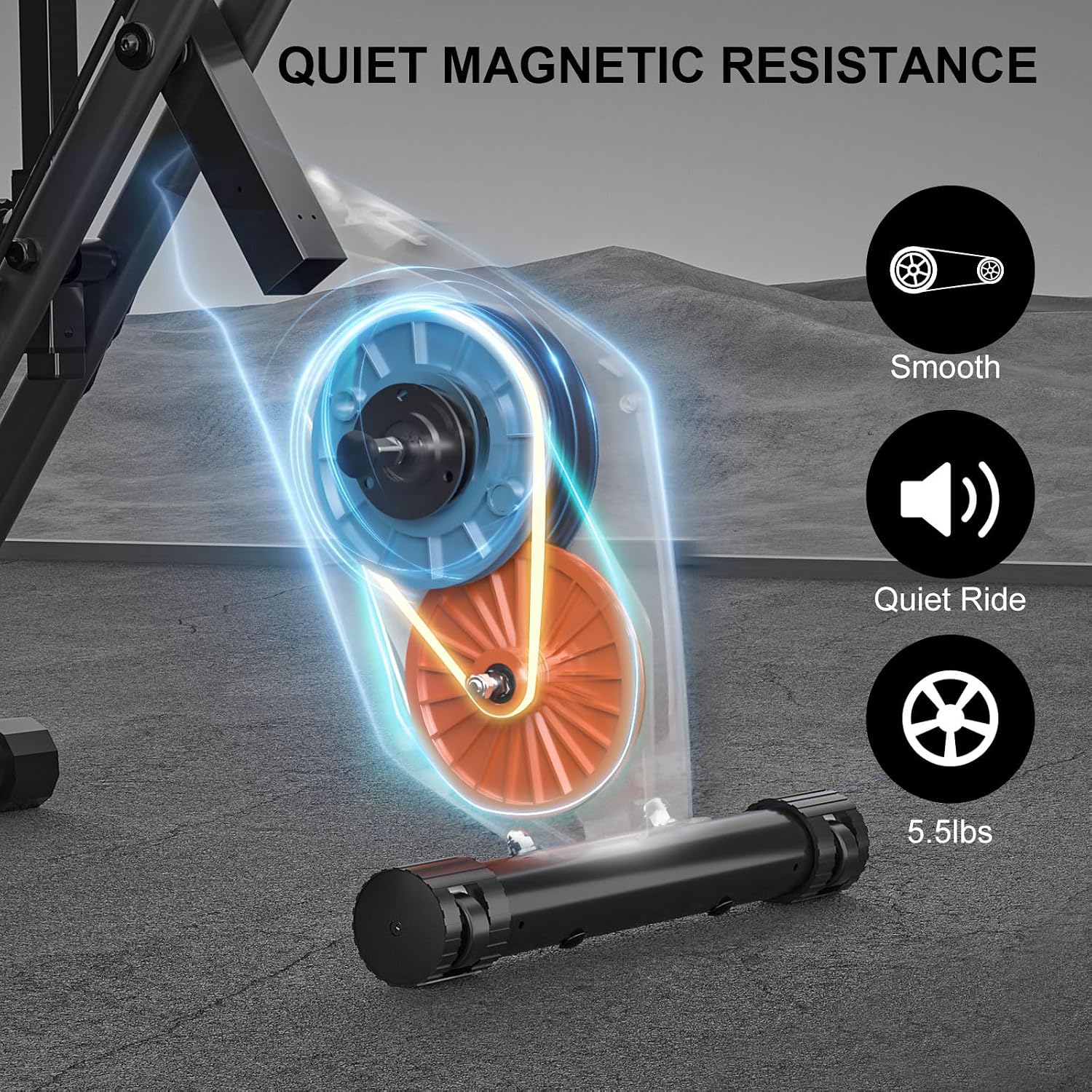 Detalle 2 de Botifly Bicicleta estática plegable 4 en 1 16 niveles