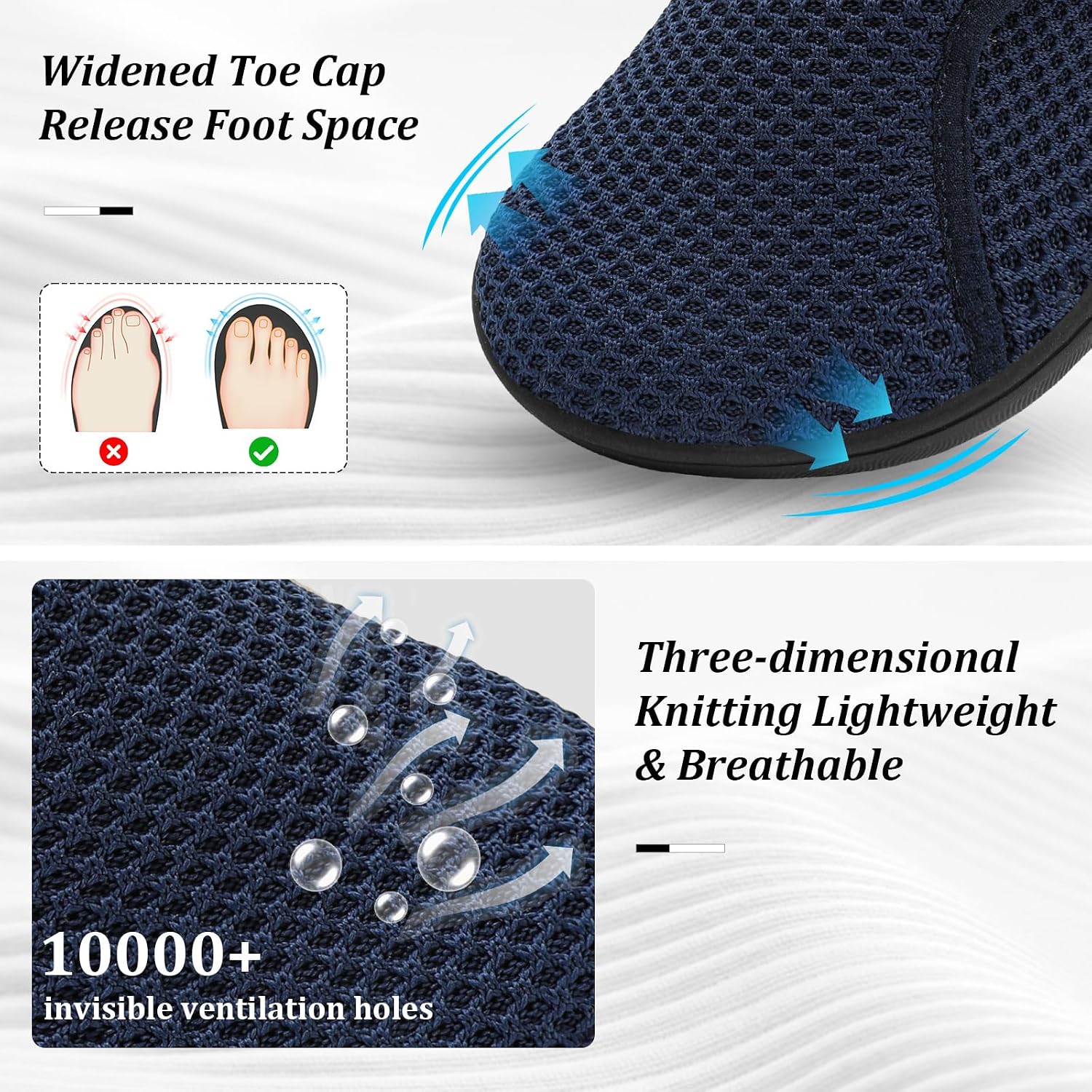 Detalle de JOINFREE Women’s Barefoot Walking Shoes: Wide Toe Box, Zero-Drop Comfort Trainers