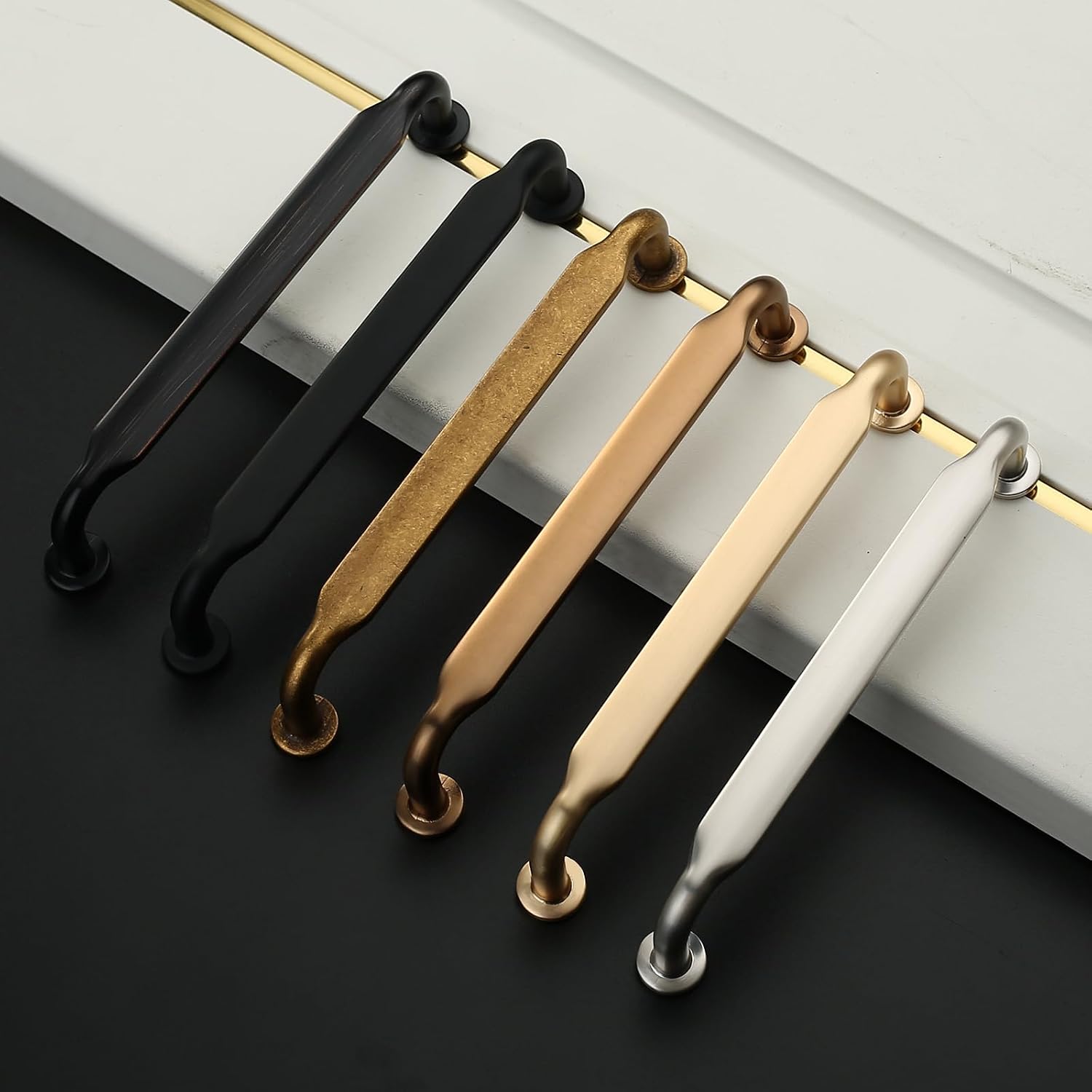 Thumbnail 5 de Asidrama 2028 Antique Brass Cabinet Pulls, 128 mm Spacing, 10-Pack
