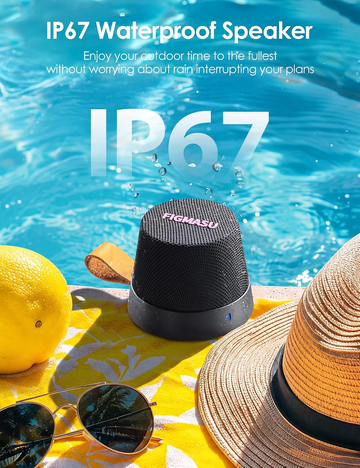 Thumbnail 2 de FIGMASU Magnetic Bluetooth Speaker Mini Portable – waterproof pocket speaker with magnetic phone/tablet stand