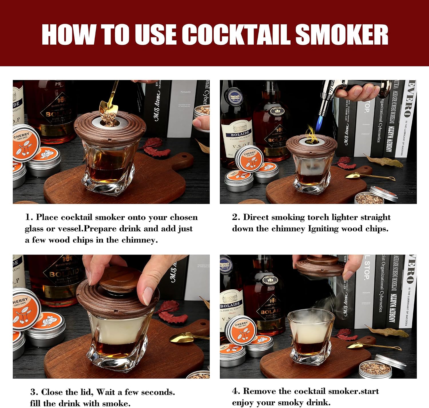 Thumbnail 6 de Kit per affumicatore per cocktail con torcia