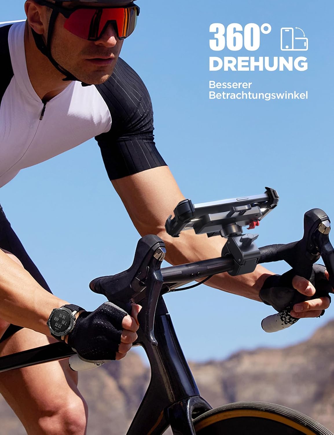 Thumbnail 6 de JOYROOM Handyhalterung Fahrrad 160 km/h rot