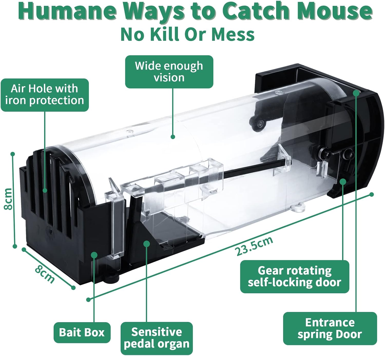 Detalle de Humane Mouse Traps 4 Pack — live catch mouse traps 🐭