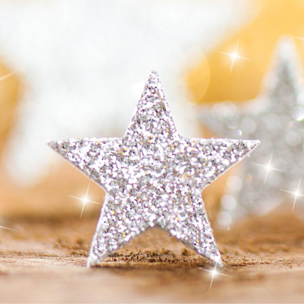 Thumbnail 1 de SIGEL DP029 Weihnachtsbriefpapier „Glitter Stars“ in A4 (100 Blatt) – FSC-zertifiziert
