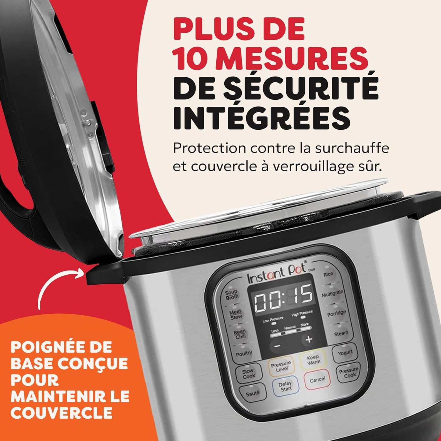 Thumbnail 3 de Instant Pot Duo 60 7 en 1 – Autocuiseur multifonction 5,7 L, inox (13 programmes)