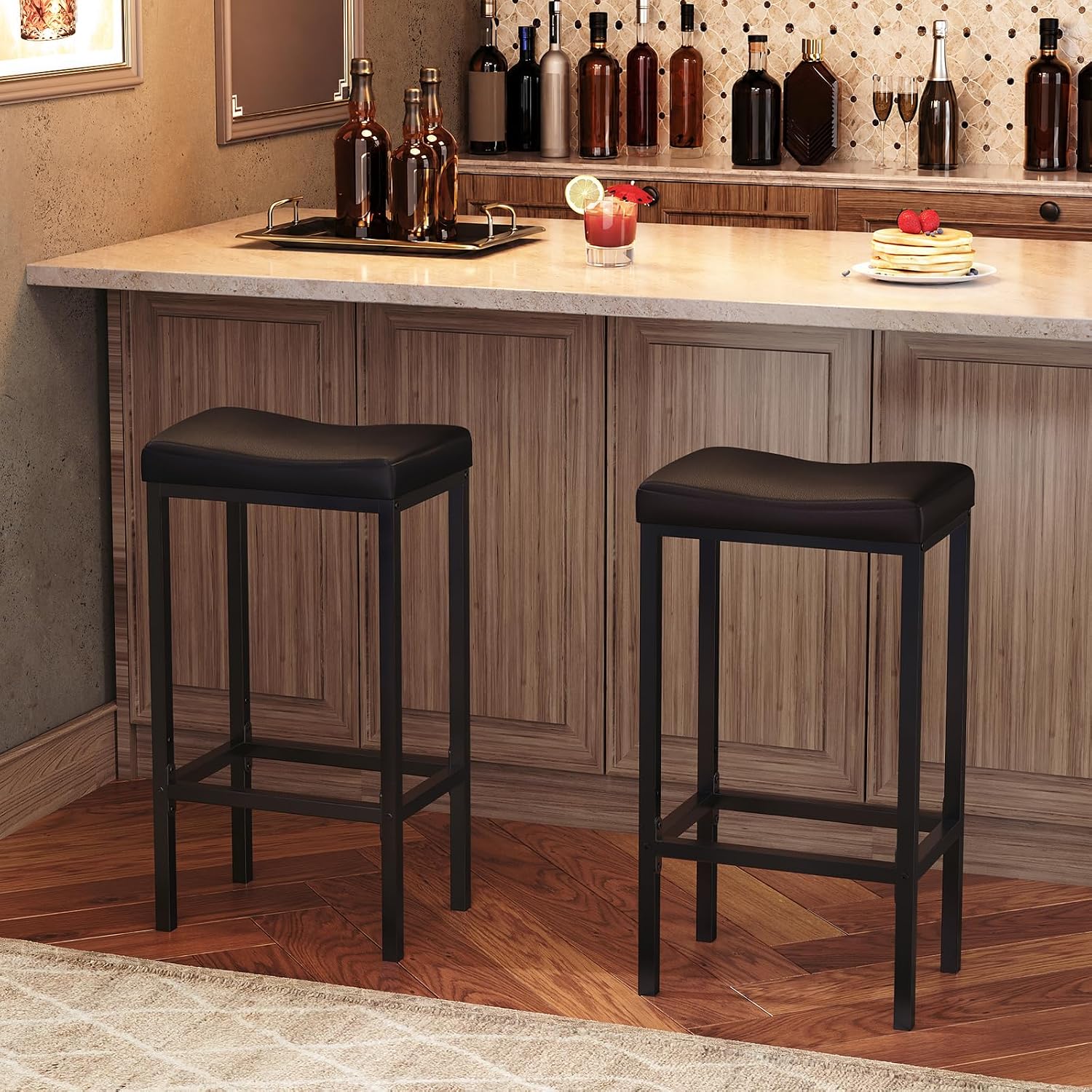 Detalle 2 de HOOBRO Bar Stools 24.8 Inches