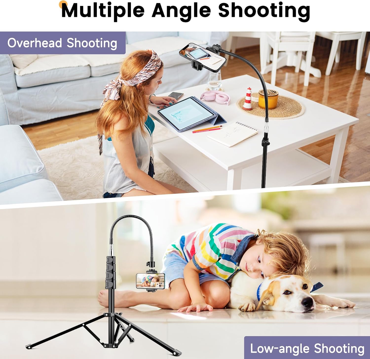 Thumbnail 5 de Victiv 88" Tall Tripod for iPhone – flexible phone stand 🎥