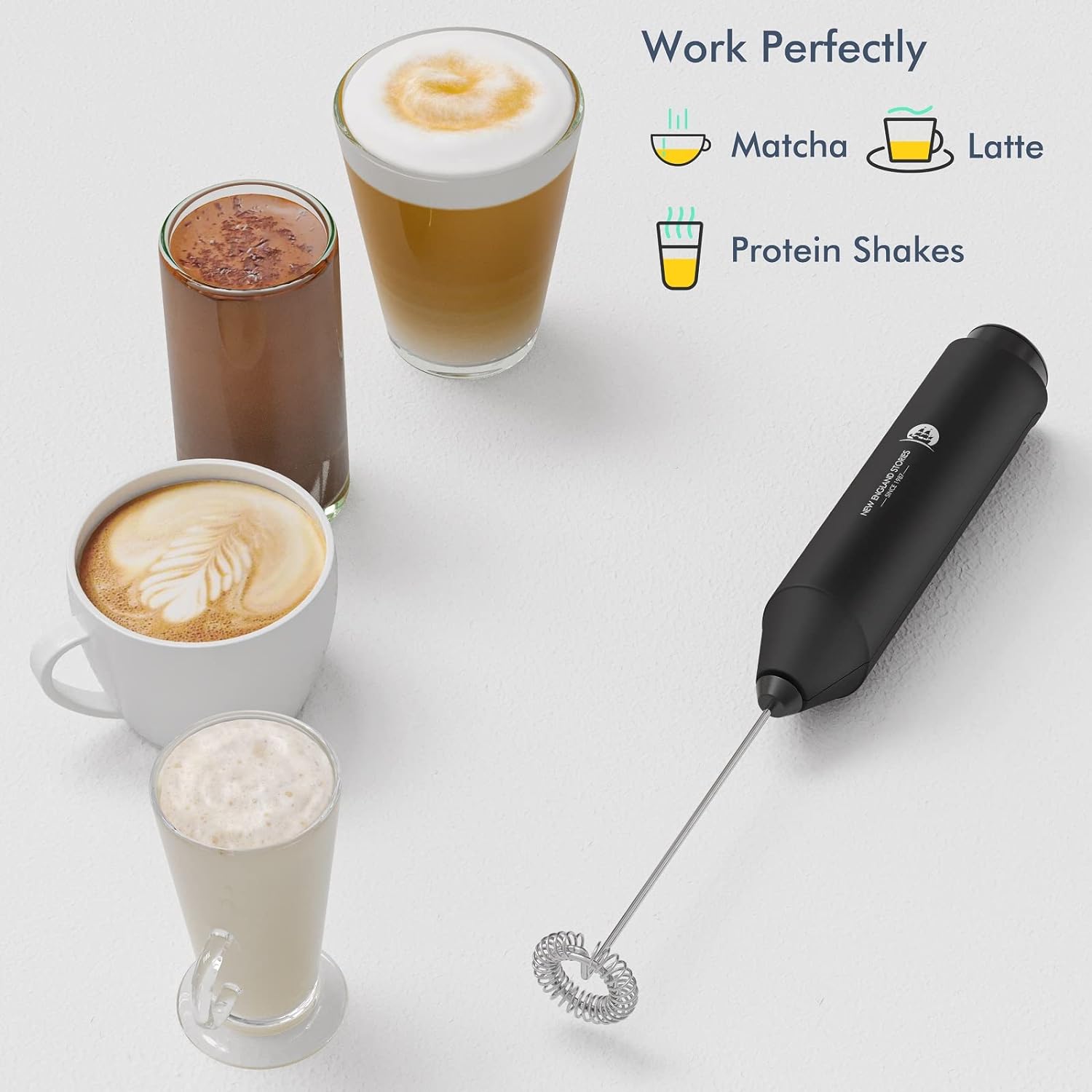 Thumbnail 3 de Mini Handheld Milk Frother Wand 1x