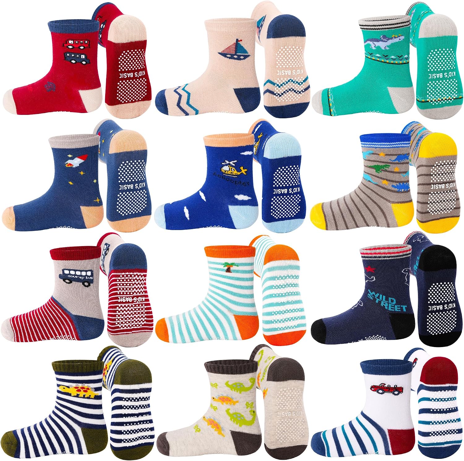 Imagen de ELUTONG Stoppersocken Kinder 12 Paar en OfertitasTOP