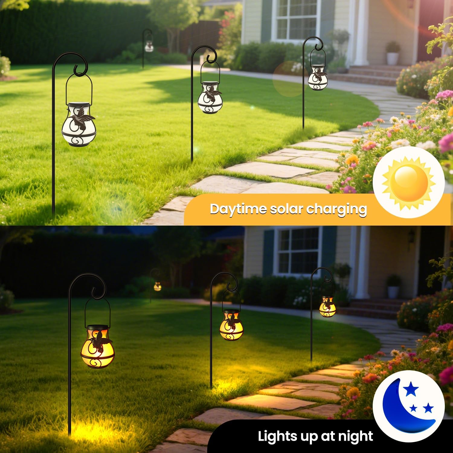 Detalle de Solar Dancing Flame Lanterns 2 Pack