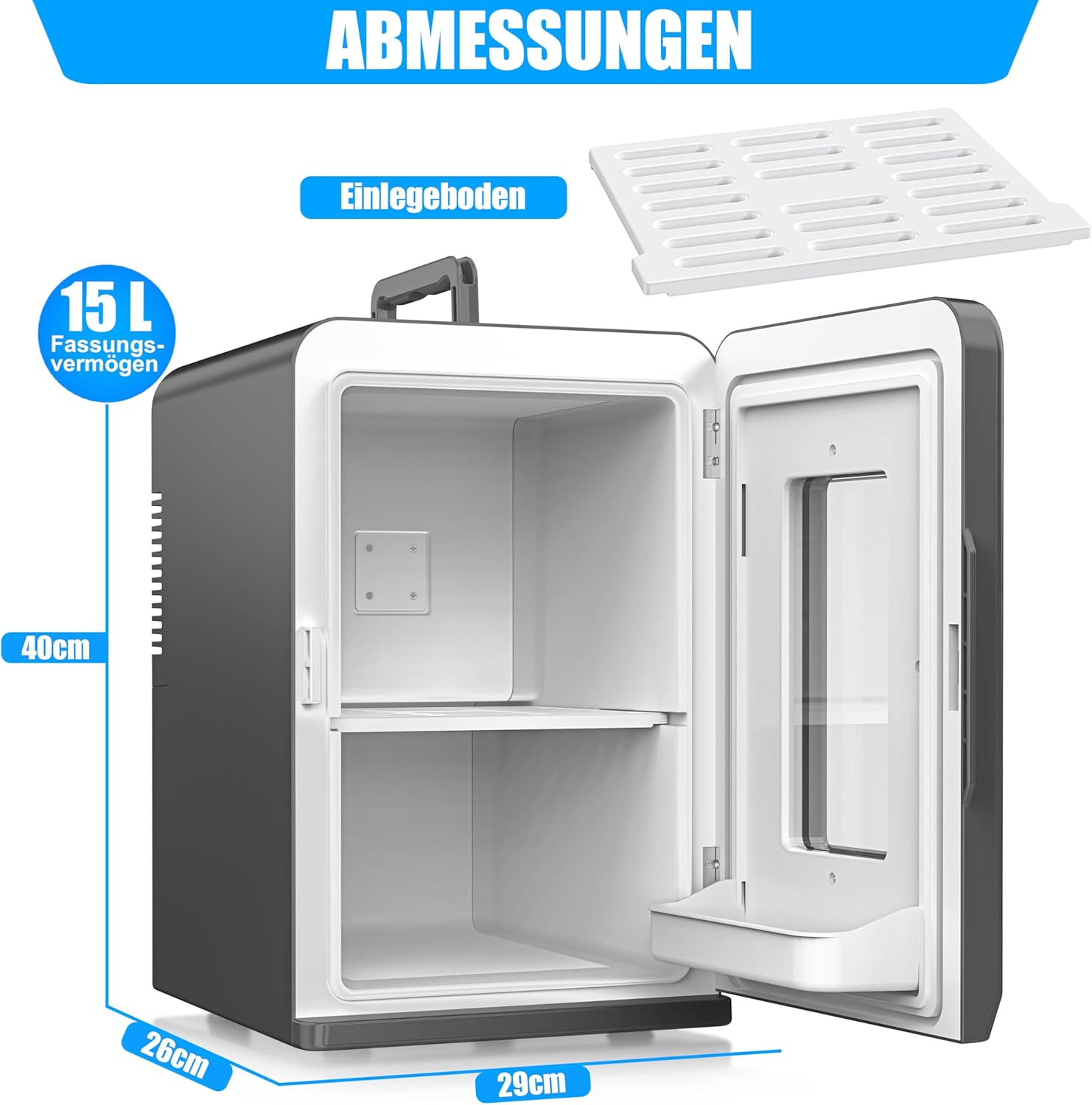 Thumbnail 1 de KESSER 2in1 Mini Kühlschrank Kühlbox (15 Liter) mit Kühl- und Heizfunktion – AC/DC für Auto, Büro, Camping