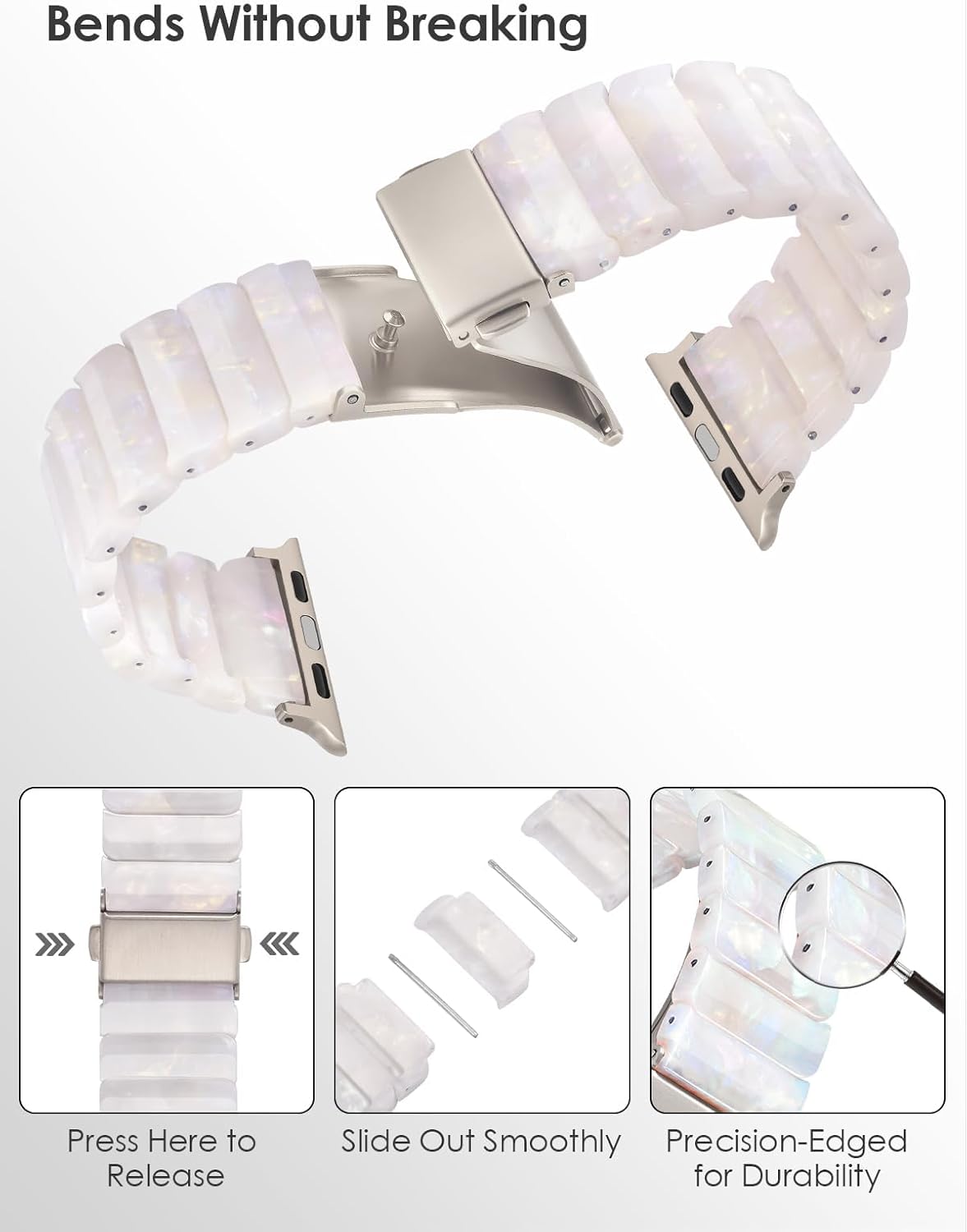 Thumbnail 5 de V.R.HOPE Harz-Armband für Apple Watch (SE/9/10/11) 44–49 mm – Polarstern, leicht & hautverträglich