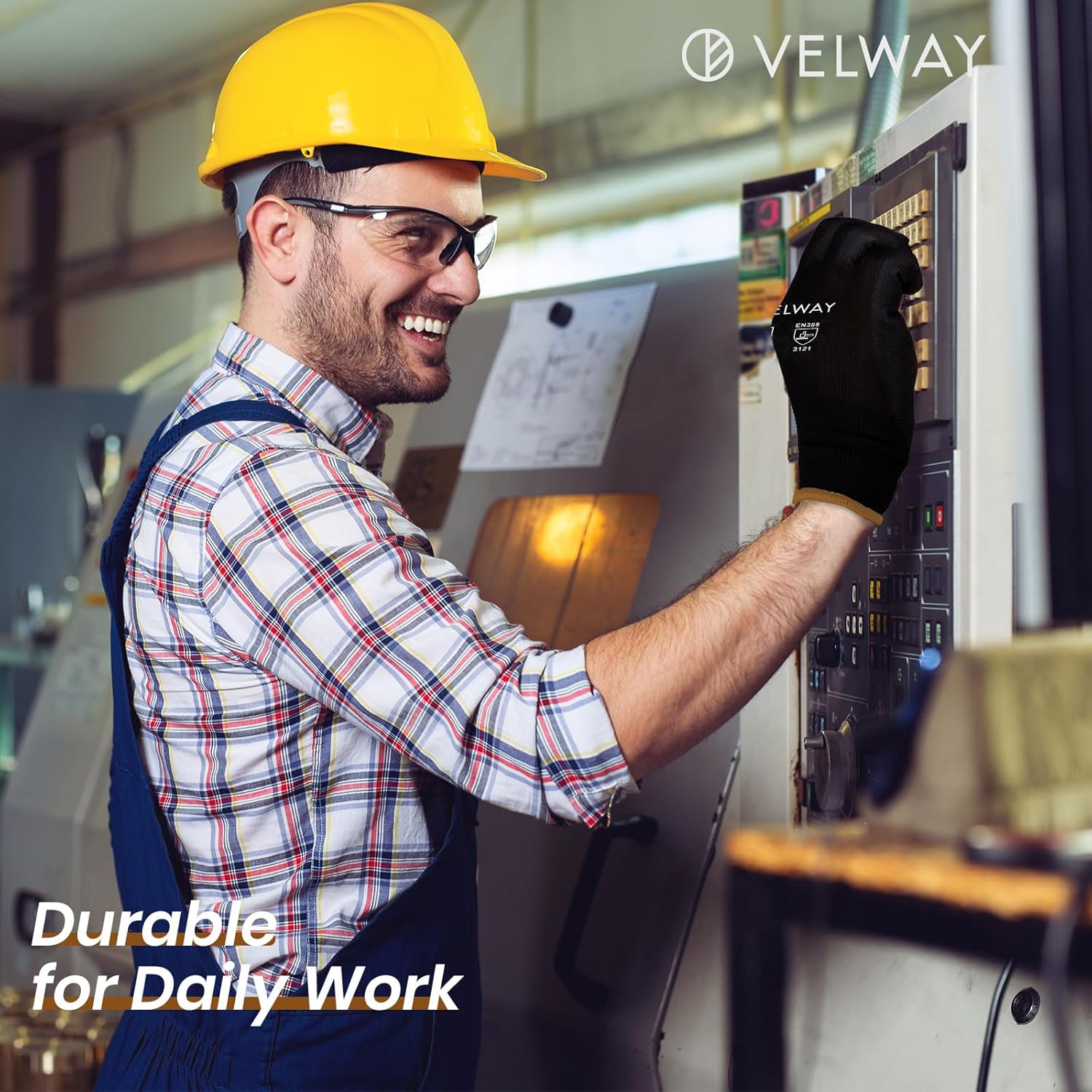 Thumbnail 3 de Velway 12 Pairs Safety Work Gloves, Size 9/L