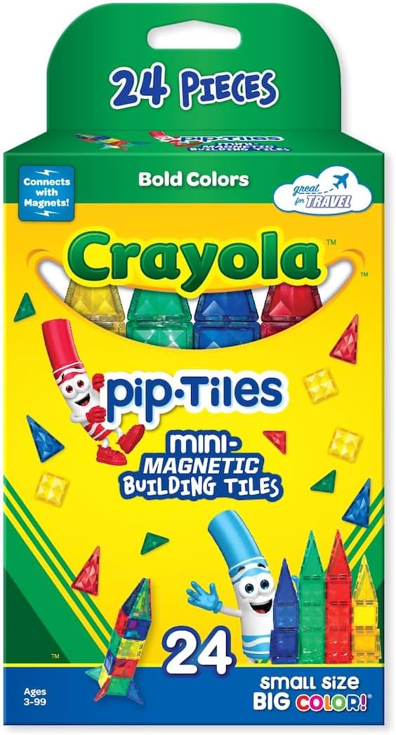 Detalle 2 de CreateOn Crayola Mini Magnetic Tiles 24pc 🧩
