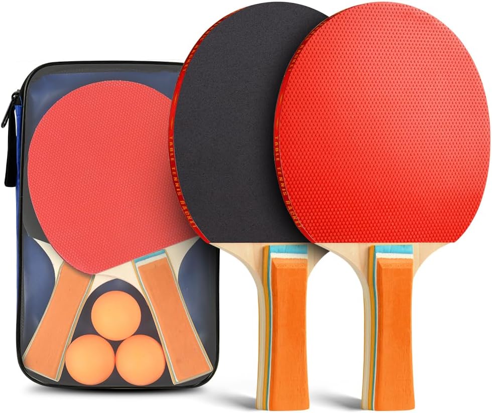 flintronic Raqueta de tenis de mesa Set portátil para (Ping Pong)