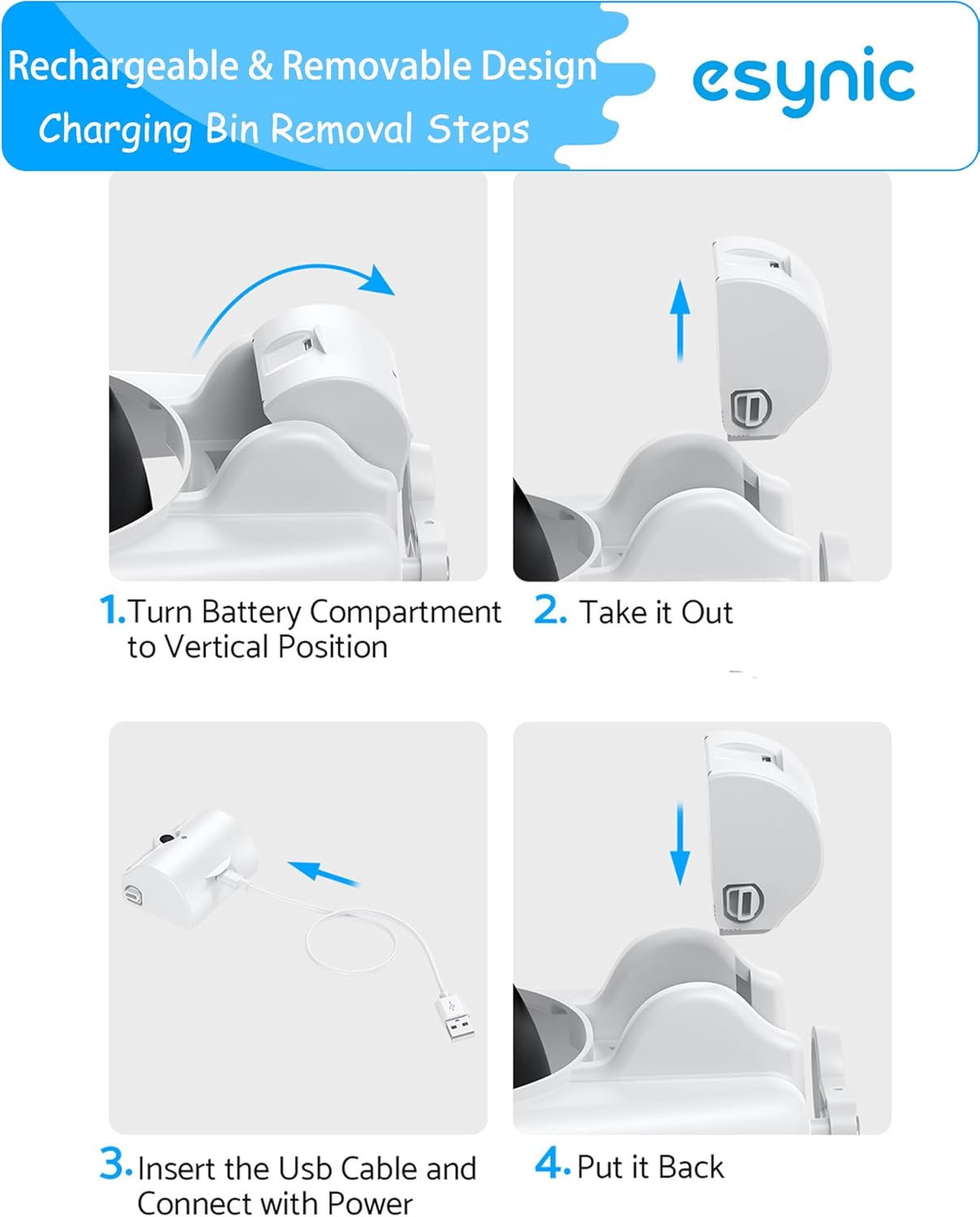 Thumbnail 4 de eSynic Head Magnifier Pro Rechargeable Headband Magnifying Glasses with Light (1X to 14X) and 5 Detachable Lenses