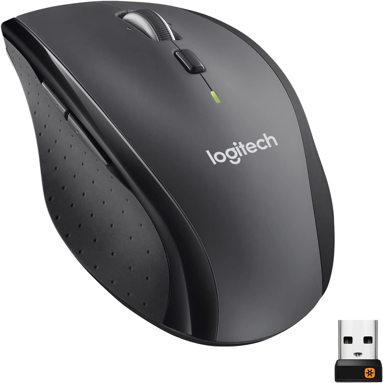 Detalle de Logitech M705 Marathon Full-Size Wireless Mouse, 2.4 GHz with Hyper-Fast Scrolling